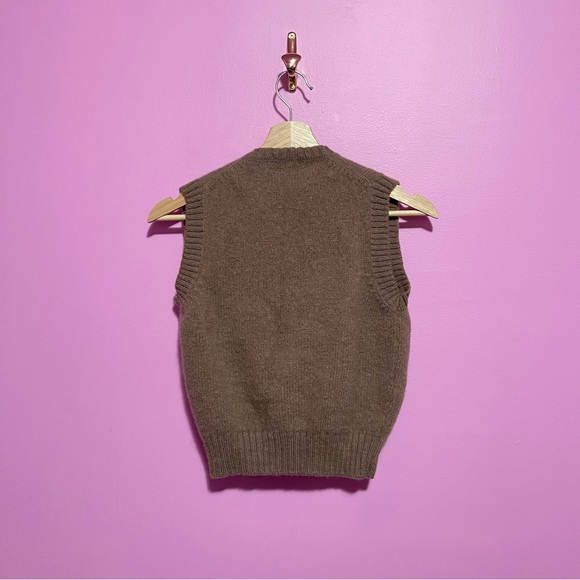 Robert Scott for Talbots Wool Sweater Vest Women’s 38 Small Tan Vintage VTG - Picture 6 of 6